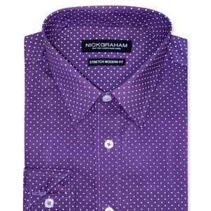 Nick Graham~Men’s fitted button up dress shirt. M